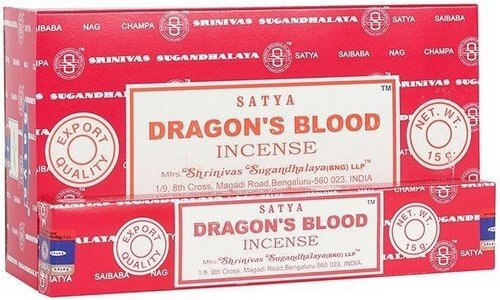 * Encens Satya Sang de Dragon – Boîte de 12 Paquets de 15g | Résine Légendaire & Puissance Rituelle
