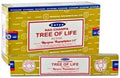 Encens Satya Arbre de Vie – Boîte de 12 Paquets de 15g.