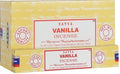 Encens Satya Vanille – Boîte de 12 Paquets de 15g.