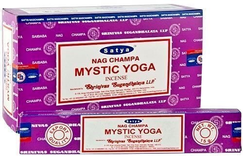 * Encens Satya Yoga Mystique – Boîte 12 x 15g | Élévation, Transcendance & Éveil Spirituel