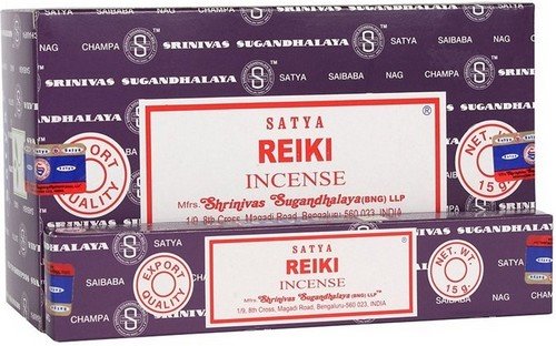 * Encens Satya Reiki – Boîte 12 x 15g | Énergie Universelle, Chakras & Soins Holistiques