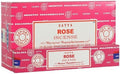 Encens Satya Rose – Boîte de 12 Paquets de 15g.