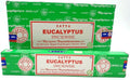 Encens Satya Eucalyptus - Boîte de 12 paquets de 15g.