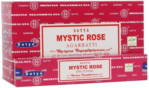 * Encens Satya Rose Mystique – Boîte 12 x 15g | Floral, Sacré & Éveil du Cœur