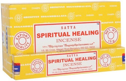 Encens Satya Guérison Spirituelle – Boîte de 12 paquets de 15g.