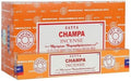 Encens Satya Champa - Boîte de 12 paquets de 15g.