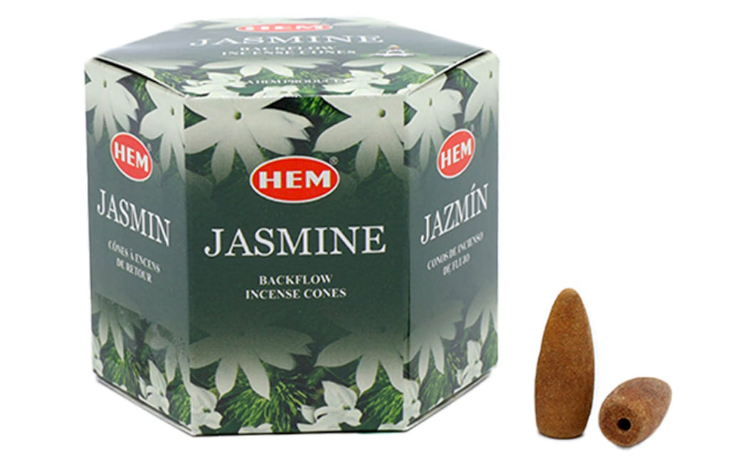 Backflow Cônes HEM Jasmin – Boîte de 12 paquets de 40 cônes