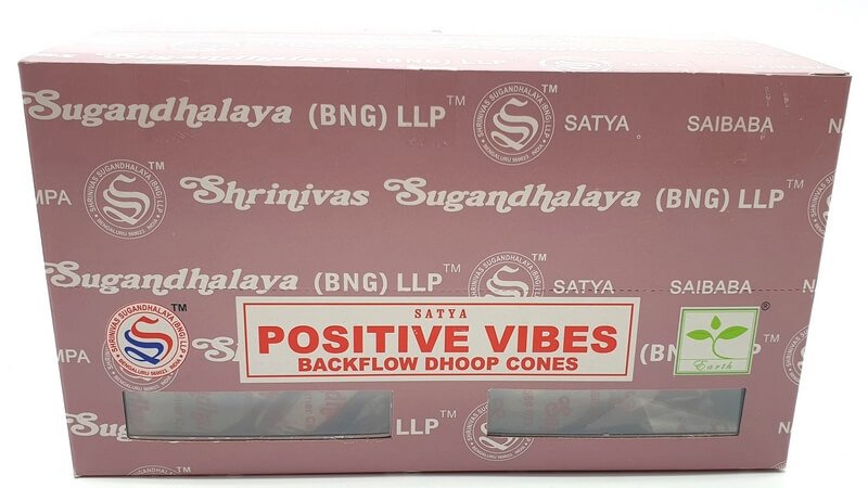 Backflow Cônes Satya Positive Vibes – Lot de 6 boîtes de 24 cônes