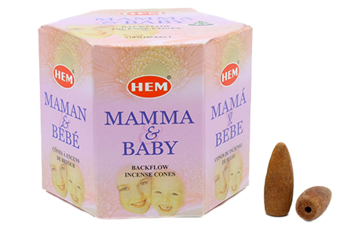 Backflow Cônes HEM Mère et Bébé – Boîte de 12 paquets de 40 cônes