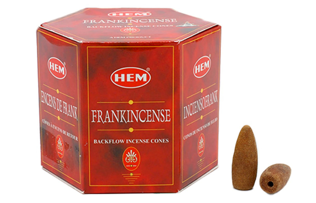 Backflow Cônes HEM Frankincense – Boîte de 12 paquets de 40 cônes