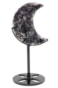 Lune Lépidolite sur Socle 16cm