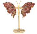 Papillon Rhodonite sur socle 14cm