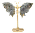 Papillon Labradorite sur socle 14cm