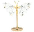Papillon Howlite sur socle 14cm