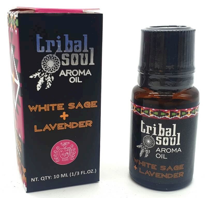 Huile Parfumée Tribal Soul Sauge Blanche & Lavande - Lot de 12 flacons de 10ml