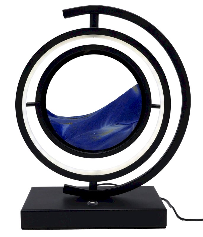 Lampe Sable Tour Design Réversible 33cm – Bleu