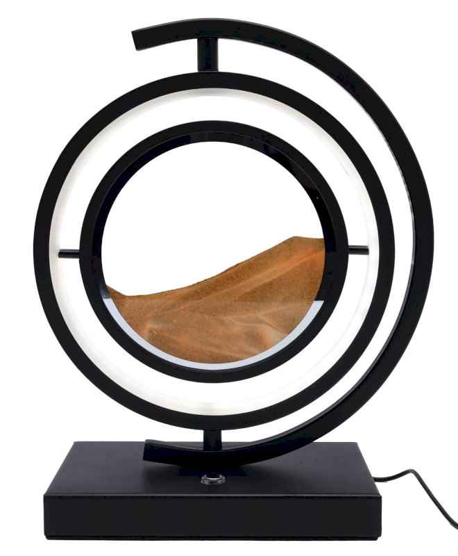 Lampe Sable Tour Design Réversible 33cm – Orange