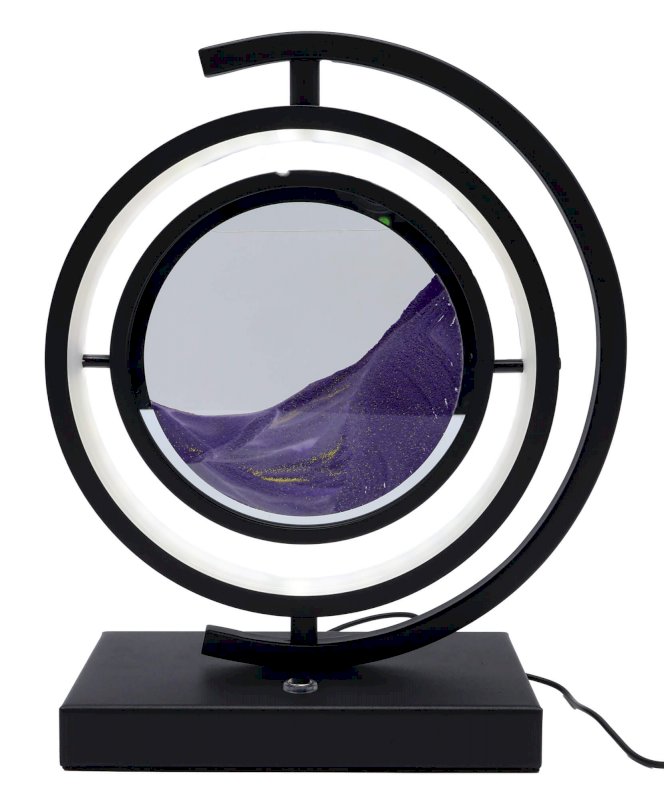 Lampe Sable Tour Design Réversible 33cm – Violet