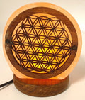 Lampe de Sel de l'Himalaya USB Fleur de Vie – 500g à 1 KG