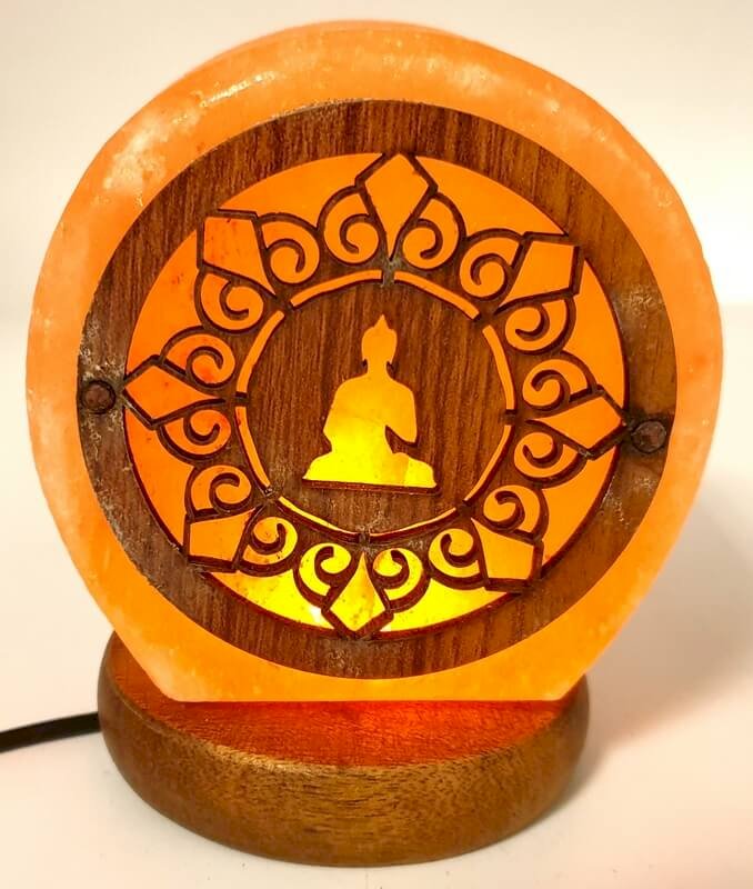 Lampe de Sel de l'Himalaya USB Motif Bouddha – 500g à 1 KG