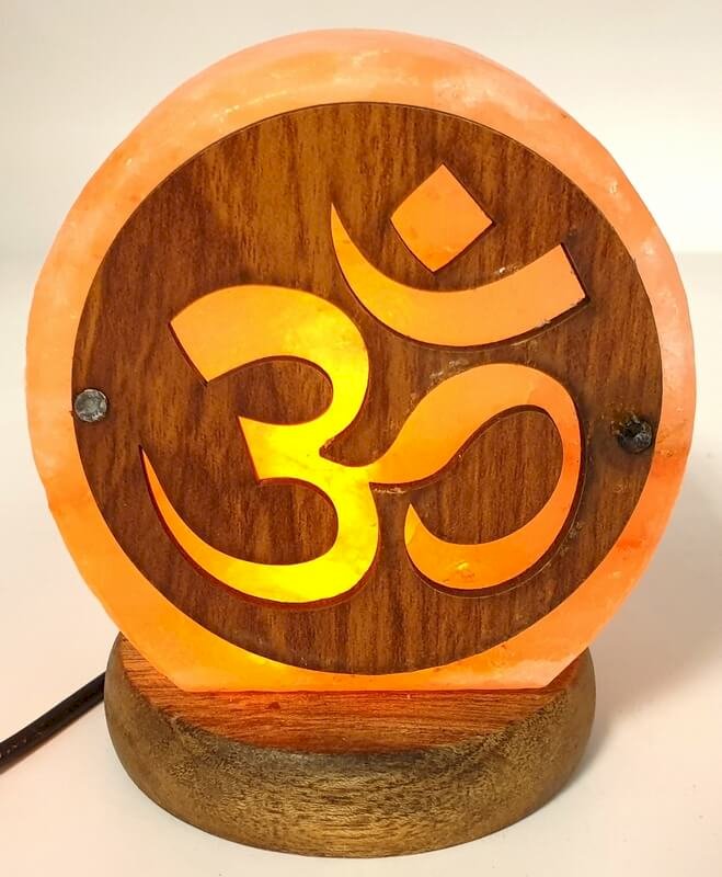 Lampe de Sel de l'Himalaya USB Symbole OM – 500g à 1 KG