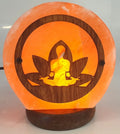 Lampe de Sel USB Yoga 1KG – Socle en Bois