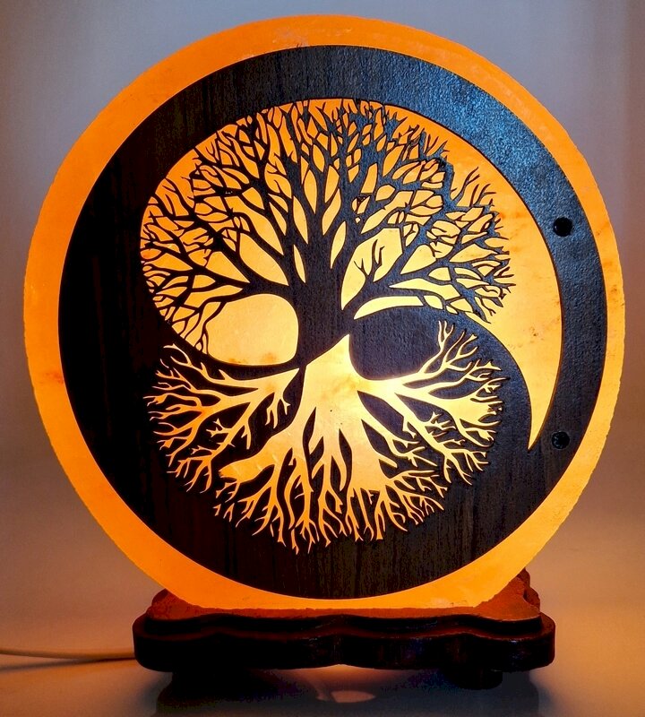 ✨ Lampe de Sel Arbre de Vie & Yin-Yang 5 kg – Himalaya | Équilibre Universel & Harmonie