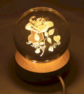 Veilleuse USB Verre Rose 6cm