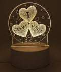 Veilleuse USB Plastique 'I Love You' 12cm – Lumière d'Ambiance Jaune
