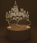 Veilleuse USB Plastique Château Disney 12cm – Lumière d'Ambiance Jaune