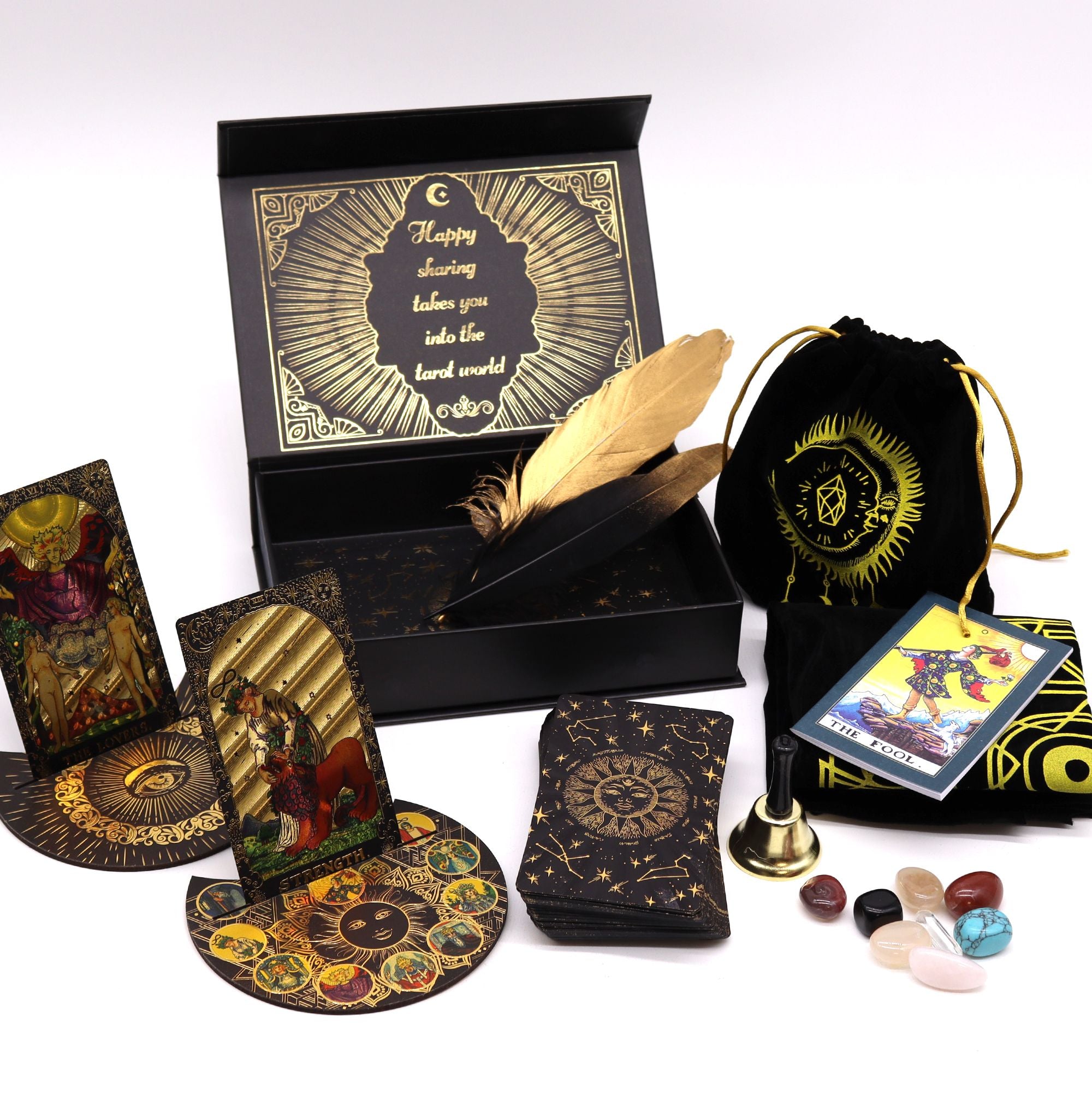 Tarot à la Feuille d'Or - Que la Magie Commence - Coffret Cadeau