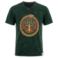 * T-Shirt en Coton Délavé Nomad Sari – Arbre de Vie – Vert – XL