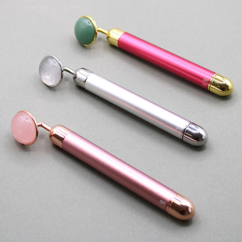 Appareil de massage vibrant en quartz rose