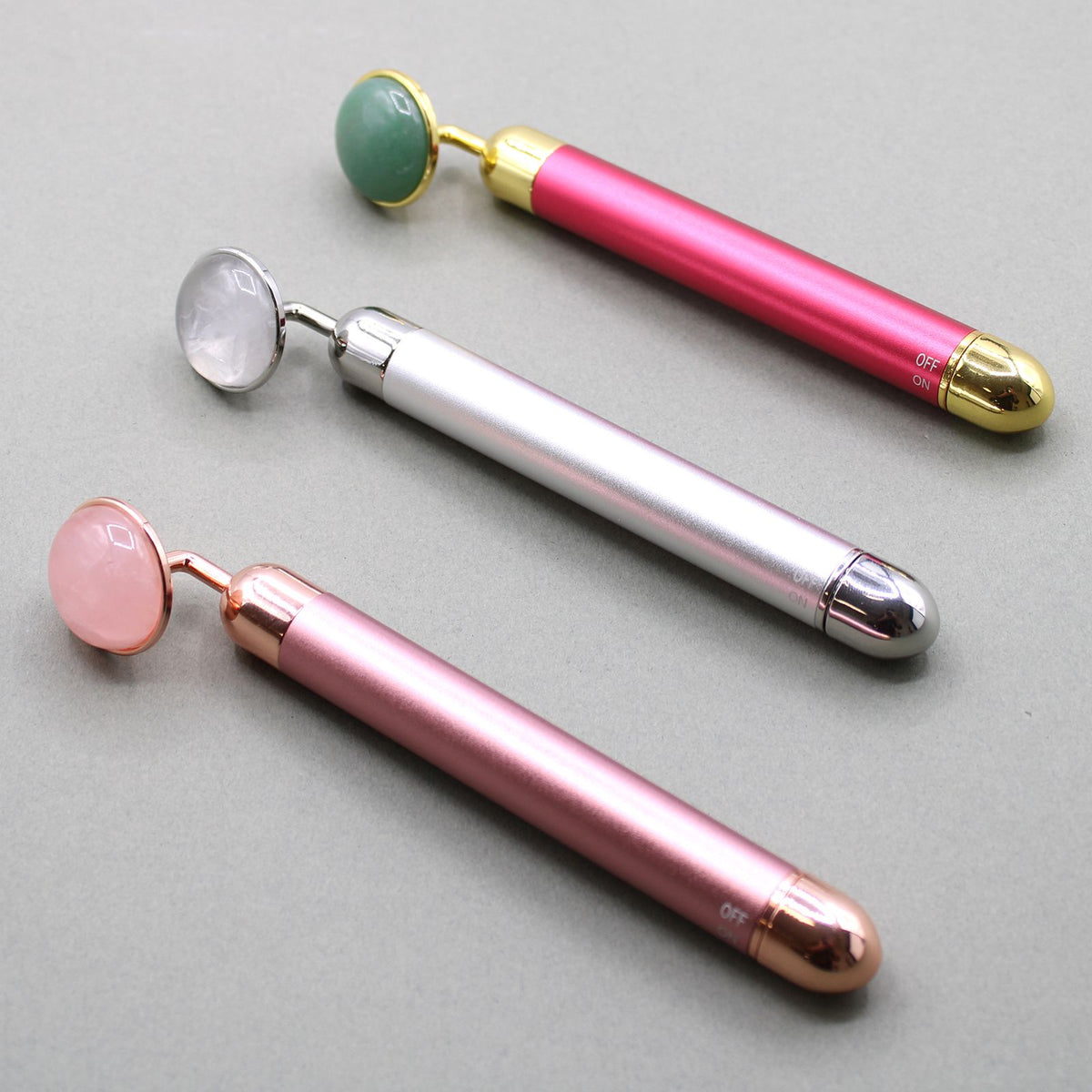 Appareil de massage vibrant en quartz rose