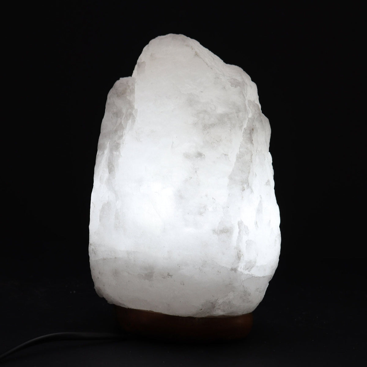 * Lampe en sel blanc de l’Himalaya avec socle, environ 2 à 3 kg