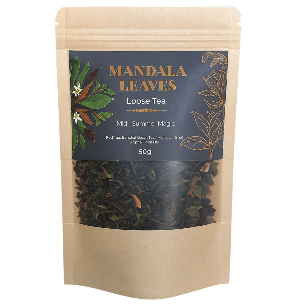 Magie de la Mi-Été 50g – Infusion Thé Rouge Vert Kiwi Fraise Hibiscus | Silhouette Été