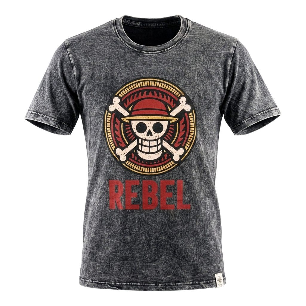 * T-Shirt en Coton Délavé Nomad Sari – Rebel – Anthracite – M