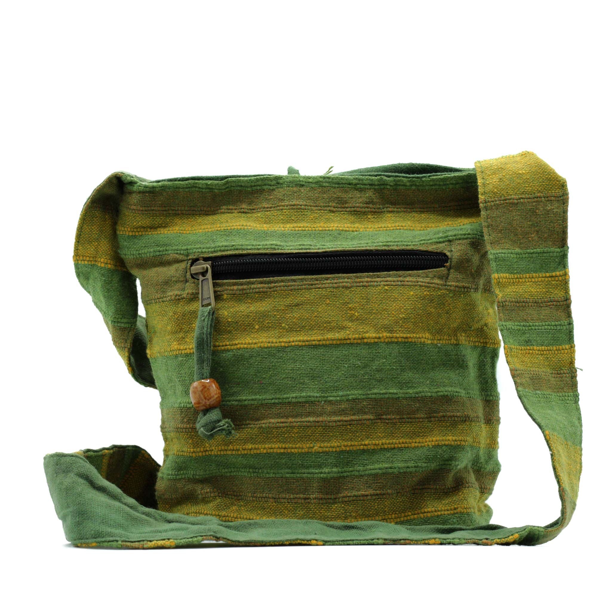 Sac Sling Népalais Bleus de Plage Estivale – Format Standard | Ultra-Léger | Artisanal