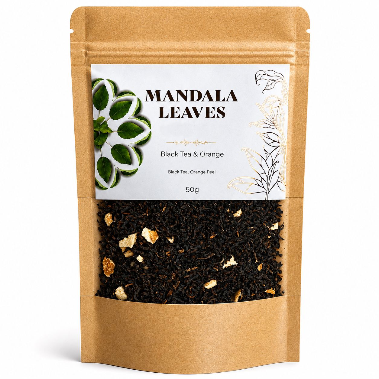 Thé Noir Bio Narnaja 50g – Infusion Orange Agrumes Artisanale | Sachet Artisanal