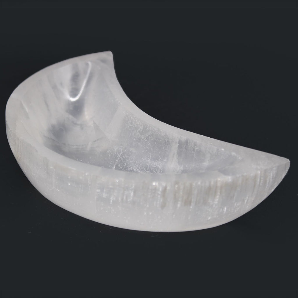 Coupelle lune en sélénite – 15 cm