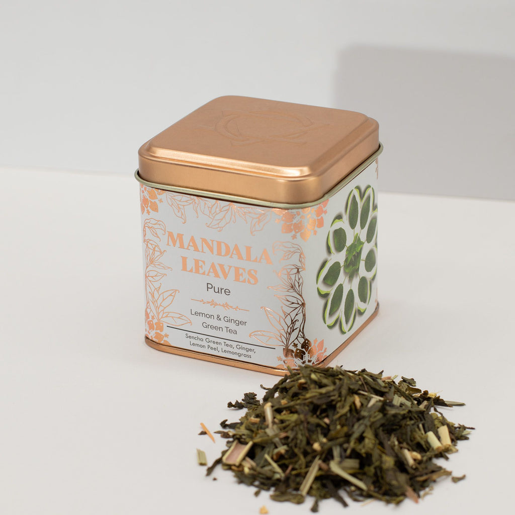 Thé Vert Citron & Gingembre Eco Classic 50g – Mélange Artisanal Revigorant | Boîte Métallique