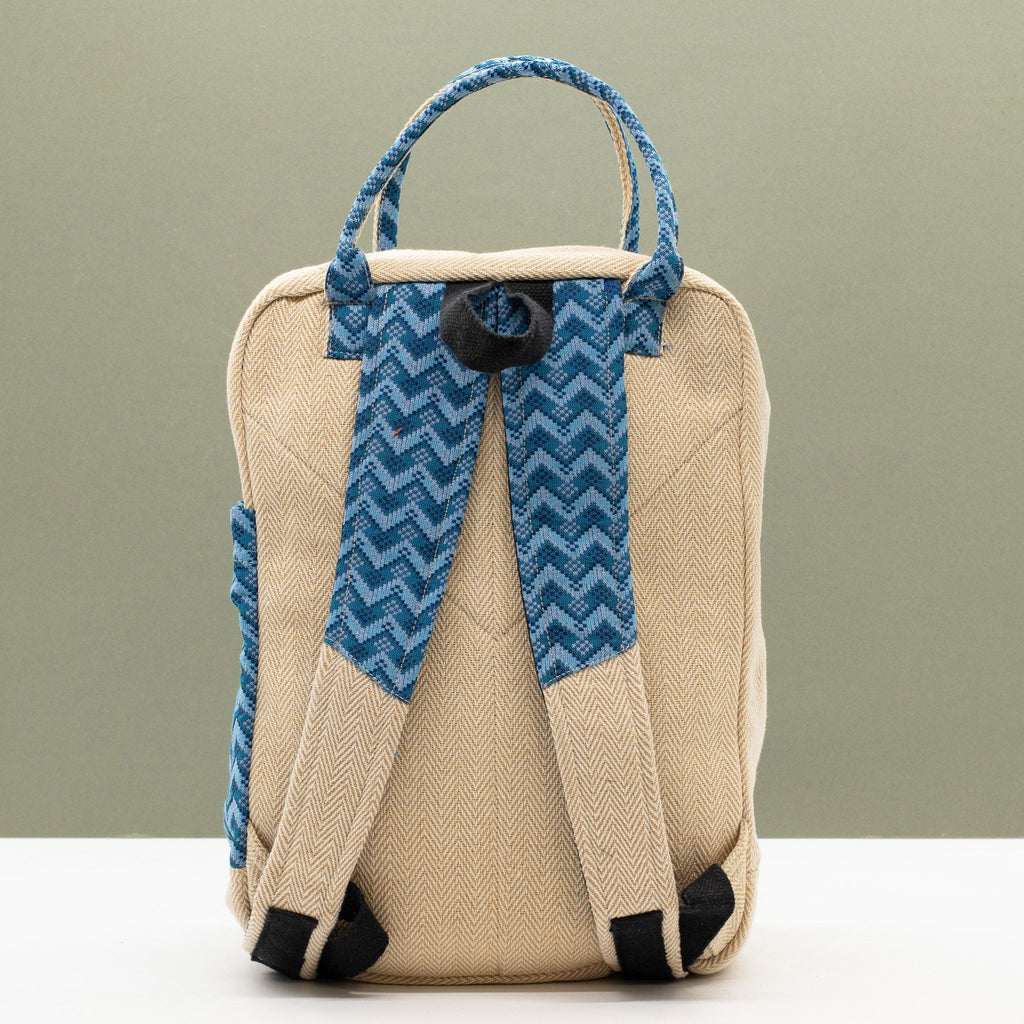 Grand Sac à Dos Katmandou – Motif Dhaka Traditionnel | 39x28x13cm | Artisanal Népal