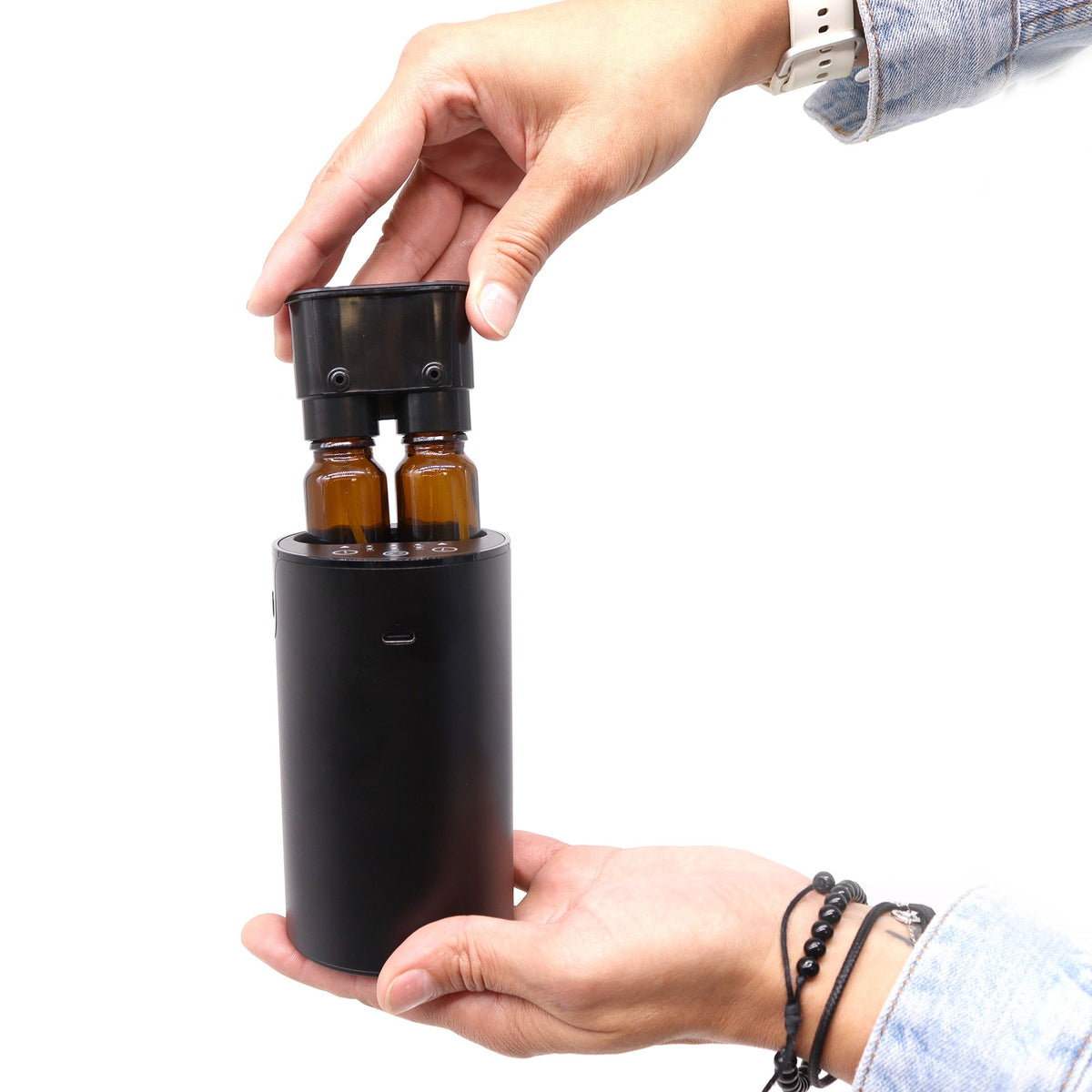 * Nébuliseur double pour huiles essentielles sans eau – Sélection alternée et recharge USB-C