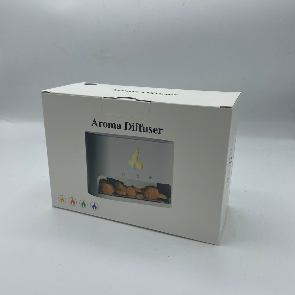 * Diffuseur aromatique Blaze – Compartiment à sel de l’Himalaya, USB-C et effet flamme (sel inclus)