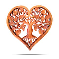* Panneau décoratif en bois Arbre de Vie en forme de cœur, 40 cm