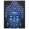 * Tableau Bouddha bleu avec détails de brocart, 60 × 80 cm