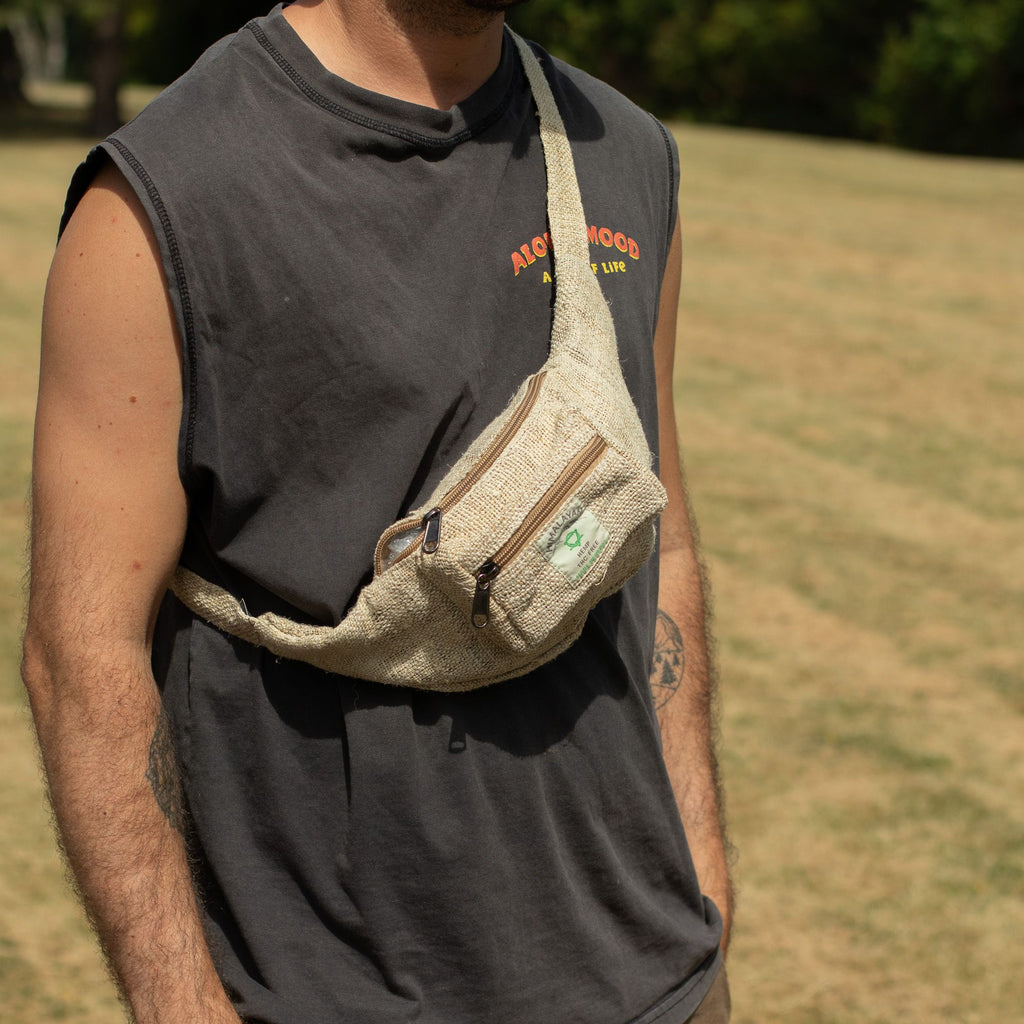 Sac Banane en Chanvre Extra Pur – 100 % Hemp | Artisanal Népal