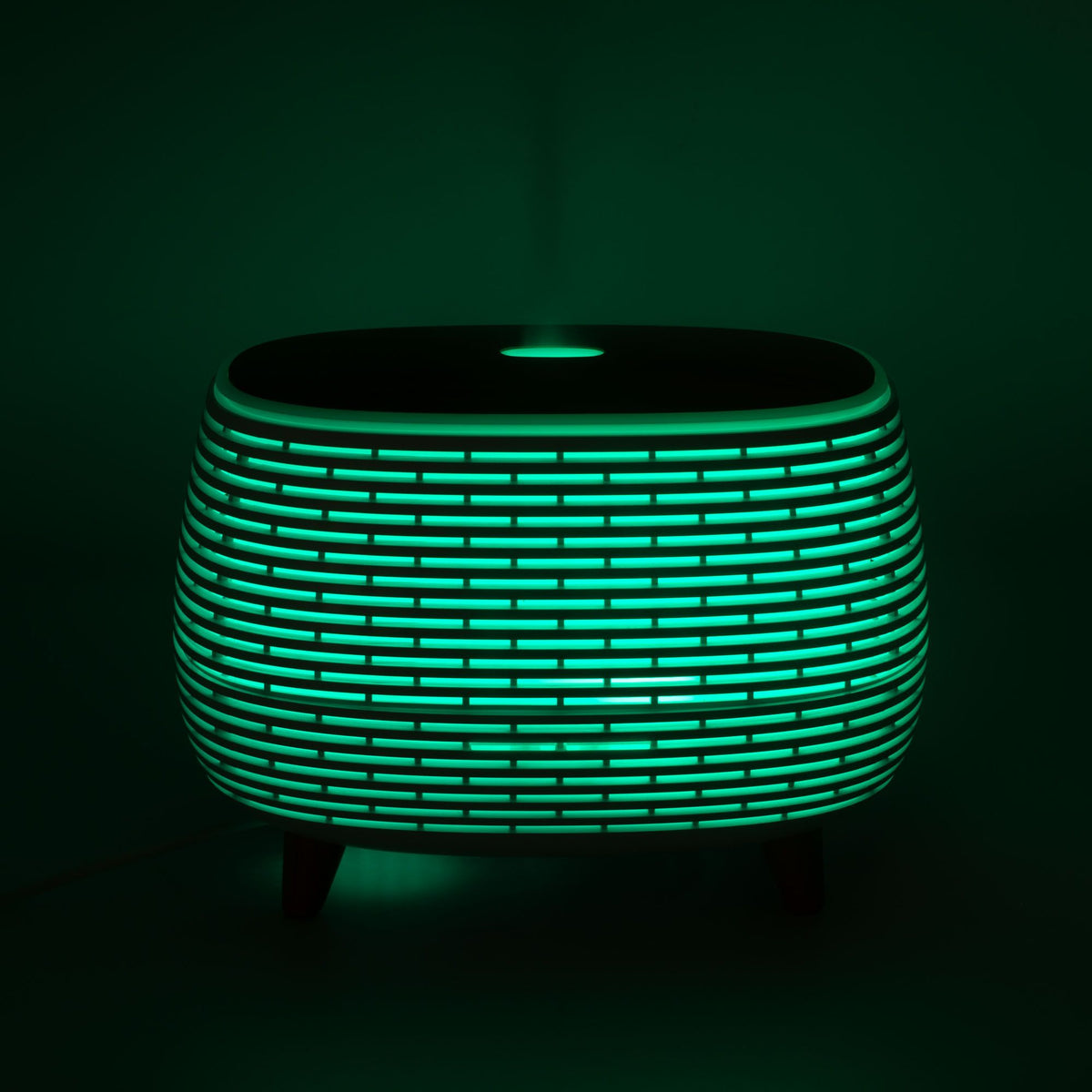 * Diffuseur aromatique au design futuriste rainuré avec éclairage multicolore