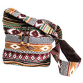 Sac À Dos Étudiant Jacquard Ethnique – Coloris Chocolat | Style Népalais | Artisanal