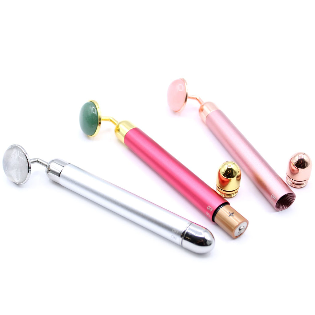 Appareil de massage vibrant en quartz rose